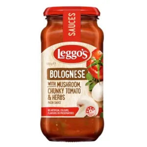 Leggos Bolognese Mushroom Chunky Tomato & Herbs(Brown) grocery product available in Singapore from Shah Fresh Frozen