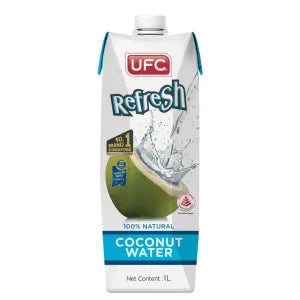 UFC Refresh 100% Natural Coconut Water grocery product available in Singapore from Shah Fresh Frozen