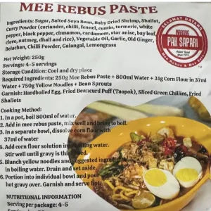 Pak Sapari Mee Rebus Paste grocery product available in Singapore from Shah Fresh Frozen