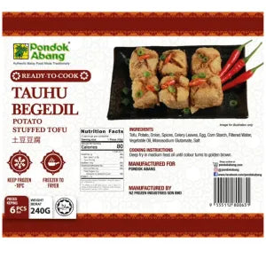 Pondok Abang, Tauhu Begadil (Potato Stuffed Tofu) grocery product available in Singapore from Shah Fresh Frozen
