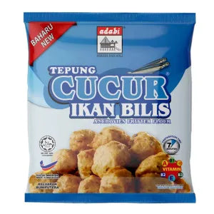 Tepung Cucur Ikan Billis - Blue grocery product available in Singapore from Shah Fresh Frozen