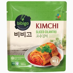 Bibigo Sliced Cilantro Kimchi grocery product available in Singapore from Shah Fresh Frozen