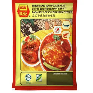 BABA Hot & Spicy Fish Curry Powder grocery product available in Singapore from Shah Fresh Frozen