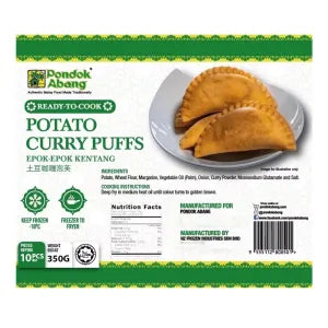 Pondok Abang, Potato Curry Puffs 10pcs (Kentang) grocery product available in Singapore from Shah Fresh Frozen