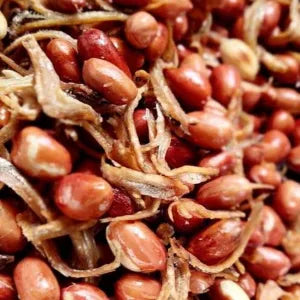 Fried Ikan Bilis & Nuts tub grocery product available in Singapore from Shah Fresh Frozen