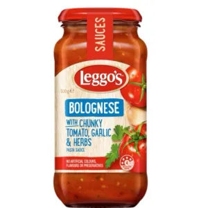 Leggos Bolognese Chunky Tomato Garlic Herb Pasta Sauce(Blue) grocery product available in Singapore from Shah Fresh Frozen