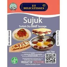 ET Delicatessen Turkish Dry Beef Sujuk grocery product available in Singapore from Shah Fresh Frozen
