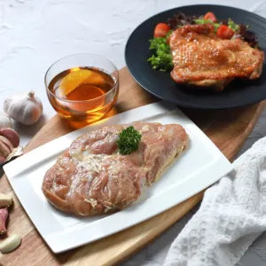 Honey Garlic Butter Boneless Chicken Leg grocery product available in Singapore from Shah Fresh Frozen