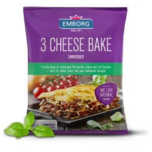 Emborg Shredded 3 Cheese Bake grocery product available in Singapore from Shah Fresh Frozen