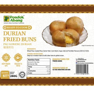 Pondok Abang, Durian Fried Buns (Pau Goreng Durian) grocery product available in Singapore from Shah Fresh Frozen