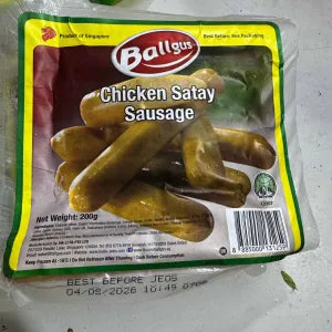 Ballgus Chicken Satay Sausage grocery product available in Singapore from Shah Fresh Frozen