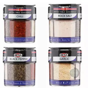 Hexa British 4 in 1 Table Seasoning