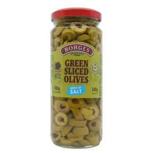 Borges Sliced Green Olives grocery product available in Singapore from Shah Fresh Frozen