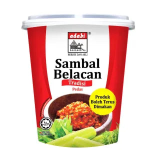 Adabi Sambal Belacan Tub Pedas - RED grocery product available in Singapore from Shah Fresh Frozen